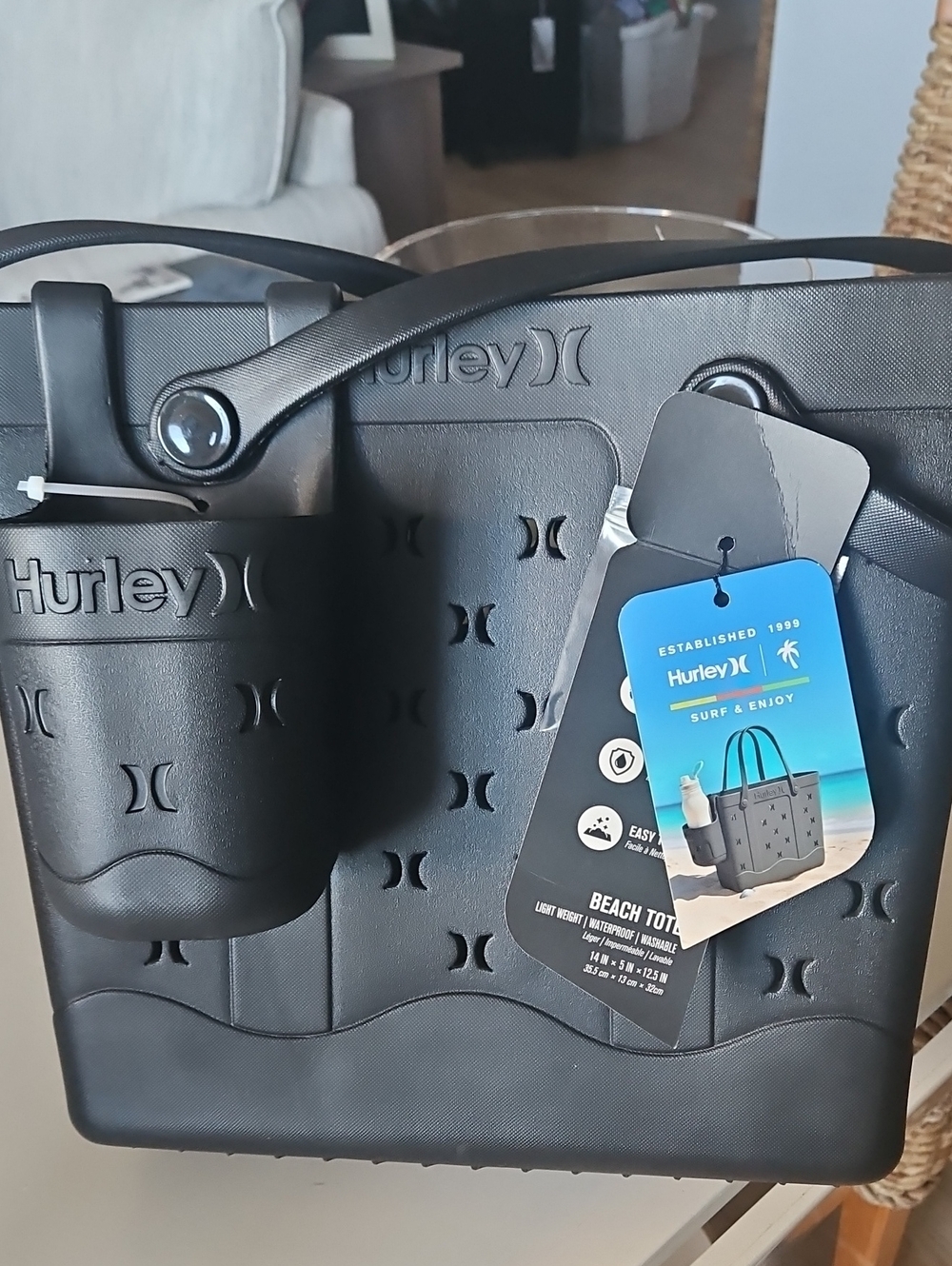 Hurley Beach Tote With Cup Holder